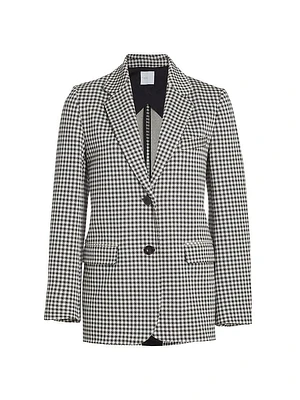 Tailored Gingham Blazer