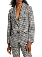 Tailored Gingham Blazer