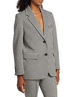 Tailored Gingham Blazer