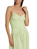 Ruched Jersey Maxi Dress