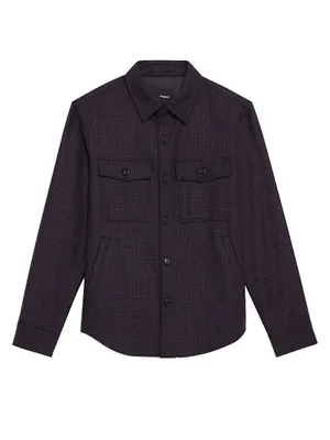 Garvin Wool-Blend Button-Front Shirt