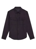 Garvin Wool-Blend Button-Front Shirt