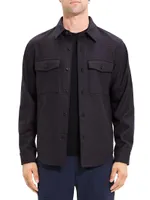 Garvin Wool-Blend Button-Front Shirt