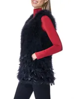 Long Feather Vest