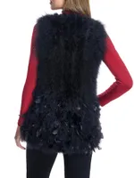 Long Feather Vest