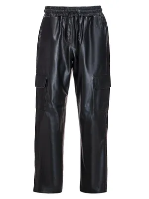Leather Cargo Pants