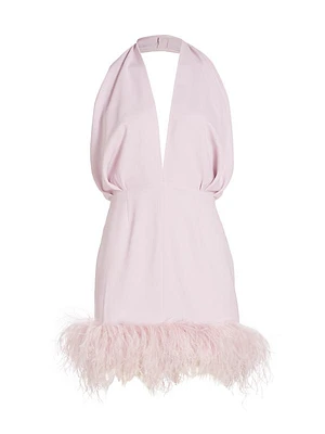 Wake Isolde Feather-Hem Minidress