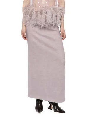 Wake Petya Wool-Blend Maxi Skirt