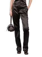 Wake Arin Straight-Leg Satin Trousers