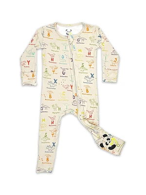 Baby's & Little Kid's Dino ABC Print Convertible Footie