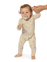 Baby's & Little Kid's Dino ABC Print Convertible Footie