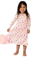 Little Girl's & Girl's Candy Hearts Long-Sleeve Dress