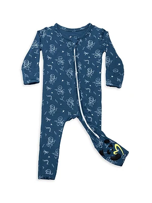 Baby Girl's & Little Ninja Print Convertible Footie