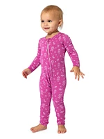 Baby Girl's & Little Ballerina Print Convertible Footie