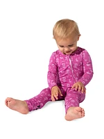 Baby Girl's & Little Ballerina Print Convertible Footie