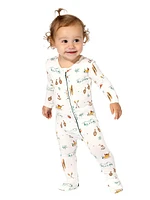 Baby Girl's & Little Vintage Holiday Convertible Footie