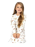 Little Girl's & Girl's Vintage Holiday Long-Sleeve Nightgown