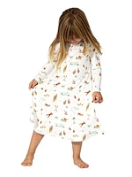 Little Girl's & Girl's Vintage Holiday Long-Sleeve Nightgown