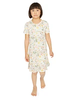 Little Girl's & Floral Short-Sleeve Nightgown