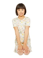 Little Girl's & Floral Short-Sleeve Nightgown