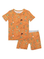 Baby's, Little Kid's & Kid's Desert Graphic T-Shirt & Shorts Set