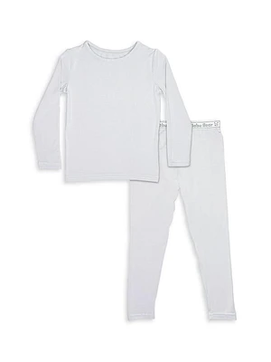 Baby's, Little Kid's & Cloud Grey Long-Sleeve Shirt Pants Pajama Set