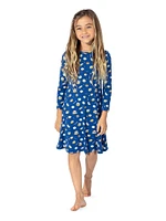 Little Girl's & Hanukkah Cookies Long-Sleeve Dress