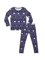 Little Kid's & Kid's Polar Isle Long-Sleeve Shirt & Pants Pajama Set