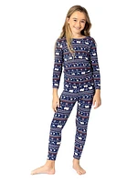 Little Kid's & Kid's Polar Isle Long-Sleeve Shirt & Pants Pajama Set