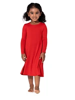 Little Girl's & Winterberry Red Long-Sleeve Dress