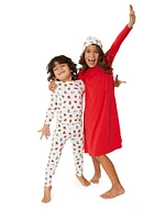 Little Girl's & Winterberry Red Long-Sleeve Dress