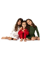 Little Girl's & Evergreen Long-Sleeve Dress