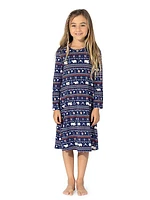 Little Girl's & Girl's Polar Isle Long-Sleeve Dress