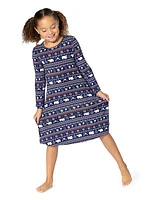 Little Girl's & Girl's Polar Isle Long-Sleeve Dress