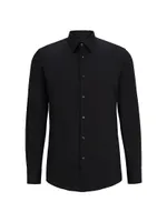 Slim-Fit Shirt Poplin With Stretch