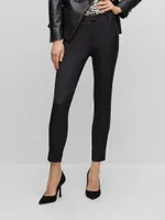 Cropped Slim-Fit Trousers With Zipped Hems