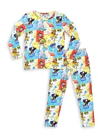 Little Boy's Paw Patrol Comic Print Pajama Set