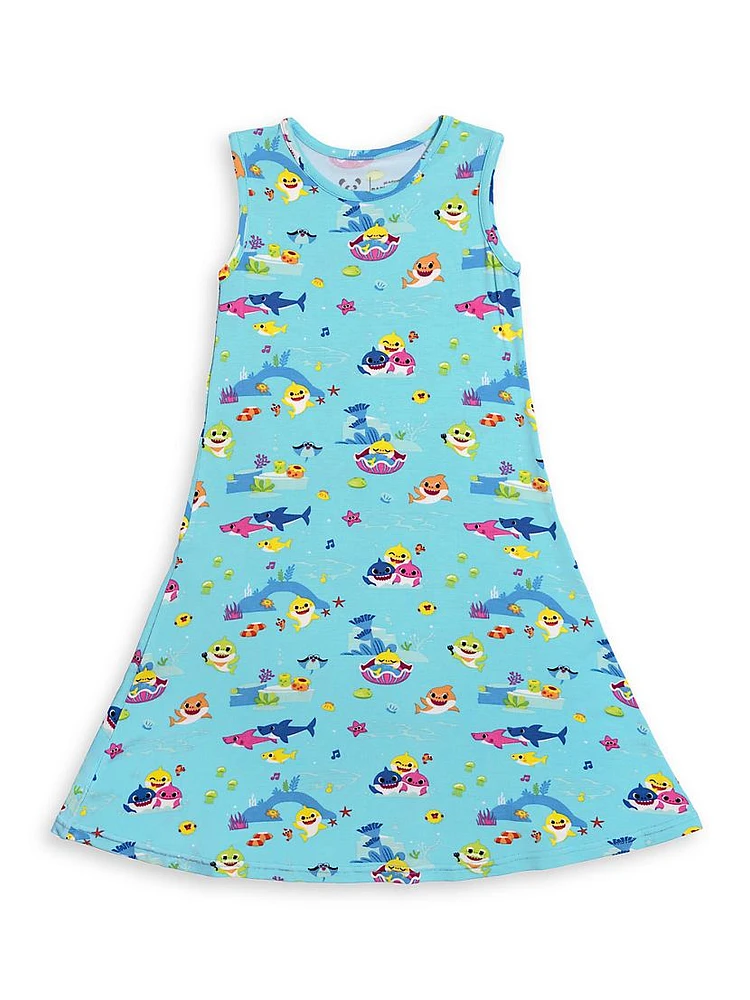 Baby Girl's, Little Girl's & Shark Print Sleeveless Dress