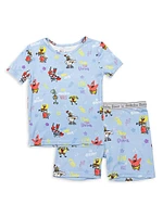 Baby Boy's, Little Boy's & SpongeBob SquarePants T-Shirt Shorts Pajama Set