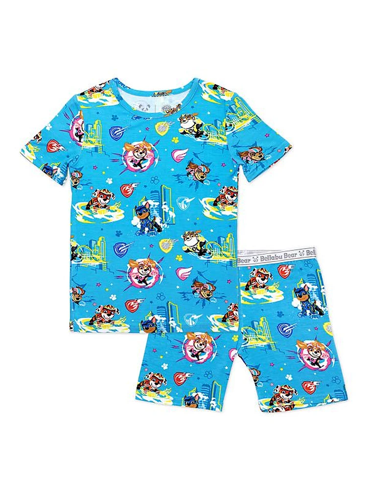 Baby Girl's & Little Girl's Paw Patrol Mighty Movie Pajama Shorts Set