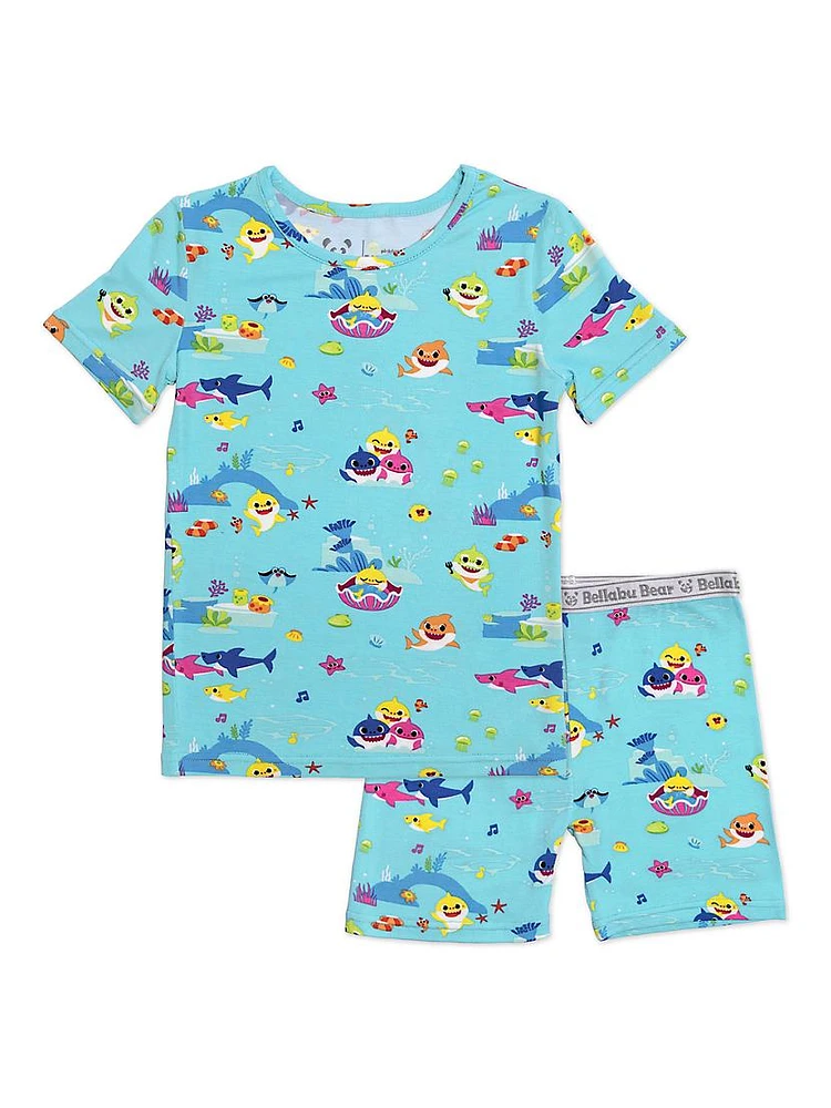 Baby's, Little Kid's & Baby Shark T-Shirt Shorts Pajama Set