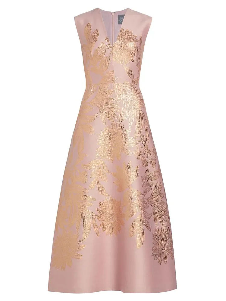 Blair Metallic Jacquard Maxi Dress