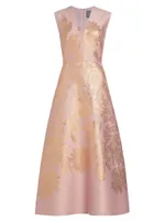 Blair Metallic Jacquard Maxi Dress