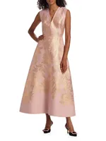 Blair Metallic Jacquard Maxi Dress