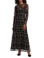 Floral Tulle Maxi Dress