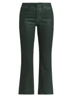 Farrah Coated Cropped Bootcut Jeans