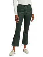 Farrah Coated Cropped Bootcut Jeans