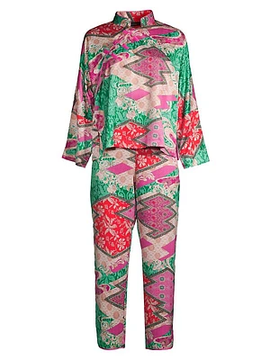 Orient EXpress 2-Piece Charmeuse Pajama Set