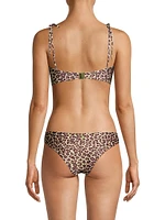 San Miguel Reversible Leopard-Print Bikini Top