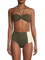 Tortuga Pleated Bandeau Bikini Top